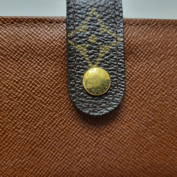 Louis Vuitton Authentic VTG Brown Monogram French Kisslock Wallet - Picture 8 of 13